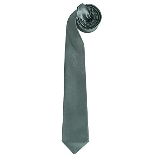 Image of Men's Satin Slim Necktie for Formal Wear | Premium Solid Tie for Office, Wedding, Business Meetings, Party & Interview | Stylish Silk Feel Neck Tie for Men with Pocket Square
