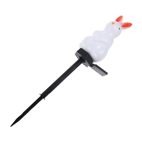 Garneck Solar Rabbit Floor Lamp Path Rabbit Lamp Object Light Cute Ground Solar Decorative Powered Outdoor Decorations Garden Bunny Easter Lights Easter Landscape Decor White Abs