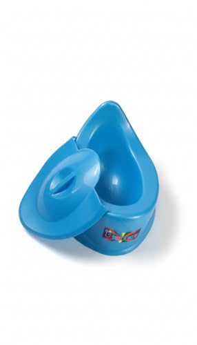 Image of 2 in 1 Potty Training Seat for 1+ Year Old Kids Adaptable Toilet Training Chair with Removable Potty Bowl & Non-Slip Base Comfortable Potty Trainer for Boys & Girl (Blue)