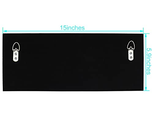 Crush Diamond Mirrored Love Letter Plaque Sign For Wall Decor, Crystal Clear Hooks Key Holder Key Hanger, Silver Mirror Decoration Wall Art, Wall Mounted Home Decor 15"×5.9"×1.6" #TOP6