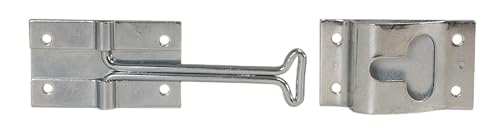 Buyers Products DH500 Door Hold Back Trailer Door Holder, 4 Inch Hook and Keeper, Zinc Plated Steel, Screw‑in Installation for Enclosed Trailers, Horse Trailers, Campers and OTR Applications
