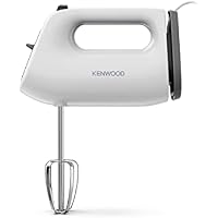 Kenwood QuickMix Lite, Lightweight Hand Mixer Twin Beaters with Slow Speed Start, SureEject Tool, Cord Wrap, HMP10.00WH, 300W Motor, Dishwasher Safe, White