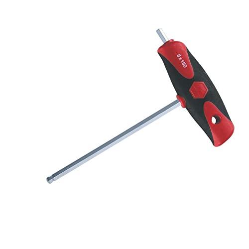 Wiha 54062 Soft Grip Ball End Hex Metric, Dual Drive T-Handle, Inch, 6.0 X 150