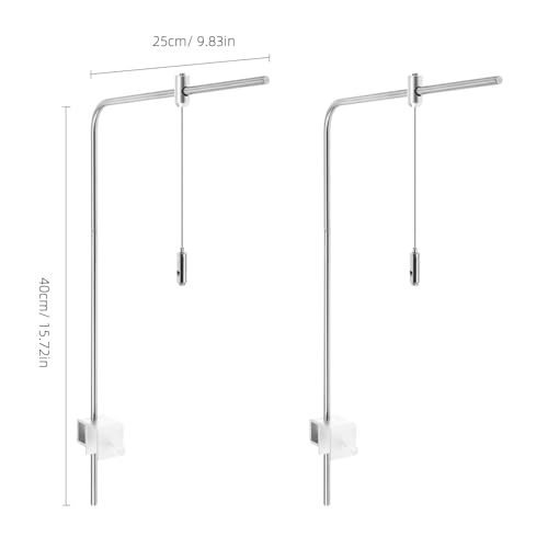 Totority Fish Tank Lighting Holder Bracket Support Aquarium Light Rack LED Light Lamp Aquarium Light Stand Kit Silver