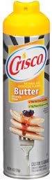 CriscoButter Flavor No-Stick Cooking Spray, 6-Ounce (Pack of 6)