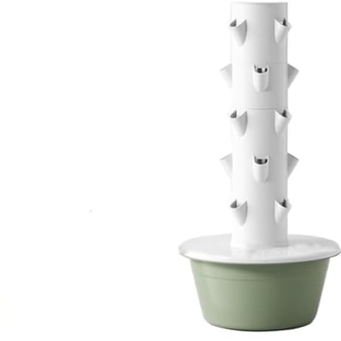 Sistema de jardín de torre hidropónica, tanque móvil de 30 litros con bomba, maceta vertical de interior para hierbas y verduras, diseño ABS que ahorra espacio para el hogar y la oficina