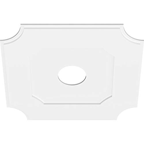 Image of Ekena Millwork CMP34LE-07000 Locke Architectural Grade PVC Contemporary Urethane Ceiling Medallions 34 inchOD x 7 inchID x 20 1 /4 inchC x 1 inchP