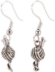 Bulk Buy: Cedar Creek Quilt Designs Charming Accents French Wire Earrings Knitting Needles FWE22-180 (2-Pack)