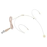 LALADEFIEE Kabelgebundenes Headset Kondensatormikrofon mit Dreipoligem Stecker Omnidirektional Doppel Ohrbügel Klarer Klang für Reiseleiter und Konferenzen