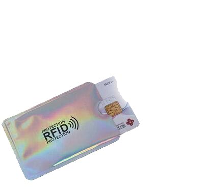 Anti Rfid Wallet Blocking Reader Lock Bank Card Holder Id Bank Card Case Protection Metal Credit NFC Holder Aluminium (Silver)