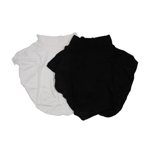 Pokinge 2Pcs Modal Turtleneck Fake Collar Scarf, Solid Color Detachable Dickey Collar Turtleneck Top Half Shirt Blouse Fake Collar Sweaters Shirt Accessories4