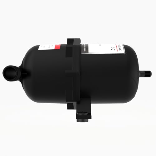 POFET 0,8 l Druckspeichertank, 27,05 oz Druckspeicher 125 PSI für Wohnmobil, Yacht, Marine, Wohnwagen (schwarz)