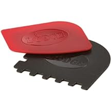 Lodge SCRAPERCOMBO Grill Scraper, 2 Count, Red/Black