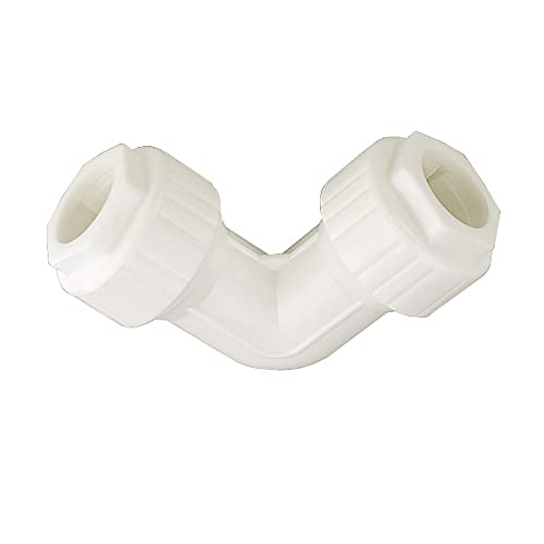 2 PCS 90 Degree Bent Compression Fitting Plastic Elbow Compression for Kitchen Taps Toilet Cisterns