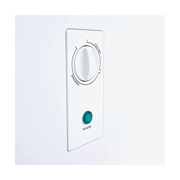 Cookology-CCFZ99WH-Freestanding-99-Litre-Chest-Freezer-Suitable-for-Outbuildings-Garages-and-Sheds-Features-a-Refrigeration-Mode-Adjustable-Temperature-Control-and-4-Star-Freezer-Rating-In-White Cookology CCFZ99WH Freestanding 99 Litre, Chest Freezer Suitable for Outbuildings, Garages and Sheds, Features a Refrigeration Mode, Adjustable Temperature Control and 4 Star Freezer Rating - In White