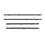Window Weatherstrip Sealing Strip Compatible with Nissan Sentra B13 Tsuru Sunny 1990-1994 4 Door Rubber Waterproof Belt 80820-50Y01 4PCS Front Rear Car Accessories