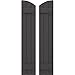 Ekena Millwork ARW101BE311X37SMH Americraft Three 2 Exterior Real Wood Joined Board-n-Batten Shutters w/Elliptical Top (Per Pair), 10 1/2"W x 37"H, Shadow Mountain