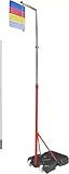 NUHGFTYBF Basketball Vertical Jump Tester with Reset Pole, Adjustable Jump Measuring Device, Stand-Alone Volleyball Training Equipment, Stable Base