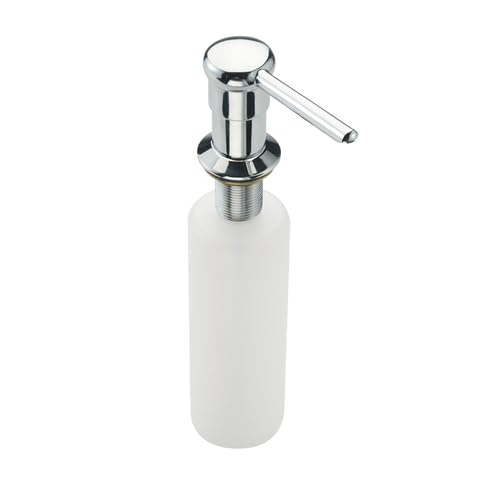 FSE 373-KR-H-101 Deck Mount Liquid Soap Dispenser, 13 oz Capacity, Chrome Plated Brass Pump, Easy-Refill, 360 Degree Swivel Pump Head, Fits 1-1/8 Inch Opening, Kitchen or Bathroom Use
