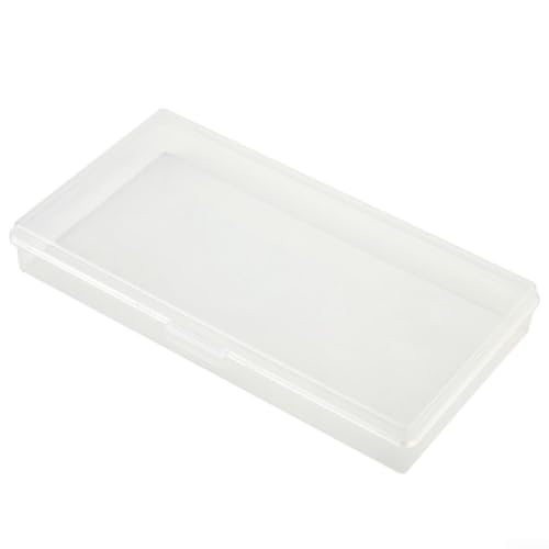 Gdfnmogo Caja de almacenamiento de plástico transparente con múltiples compartimentos, organizador rectangular duradero para componentes electrónicos, tornillos, juguetes, cables, cosméticos y (14,4 x