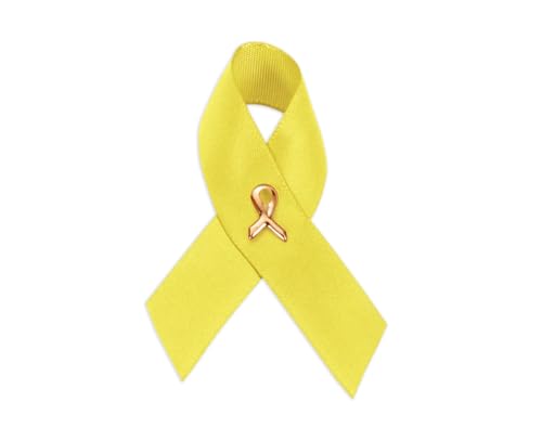 Image of 1 /2 /5 /10 /25 /50 /100pcs Satin Awareness Ribbon Pins (Pick your color), for Cancer & Disease Awareness, Bulk Quantities for Fundraising, Events, Gift Giving