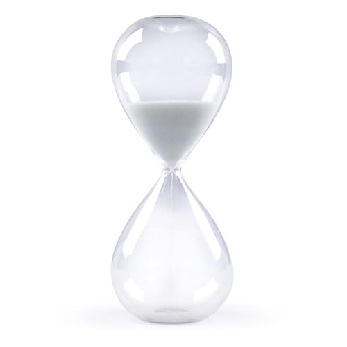 GNEGNI LIFE Sablier de 15 minutes - Sablier décoratif en verre - Sablier moyen pour la maison, le bureau, la salle de classe, le bureau, la décoration de mariage