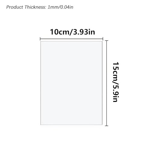 10 Pack 3.93x5.9 Clear Acrylic Sheet 1mm Thick, Clear Plexiglass Sheet 10x15cm, Plastic Plexiglass Board Acrylic Board for Wall Crafts Glass Picture Frame DIY Projects Signs and Painting - Image 2