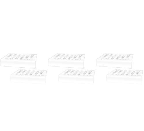 Marketing Holders 6 Pack Mini Ice Cream Waffle Cone Holder Stand 24 Holes to Display Sushi Hand Rolls Popcorn Cotton Candy French Fries Sweets Savory Clear Acrylic Riser with 1