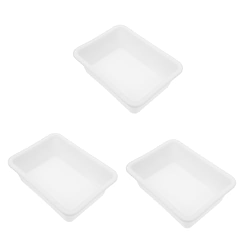 SOESFOUFU 3pcs Versatile Lab Equipment Square Plate Storage Plate Chemical Experimental Tray Compact Size Easy to Carry