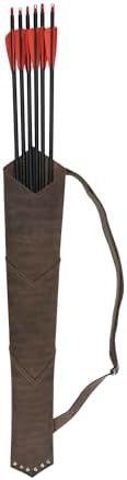 Valhalla Gear, Back Arrow Archery Quiver, Vintage Holder for Shooting Practice, Hunting, Training, Full Grain Leather, Handmade Archer Accessories, Bourbon Brown Valhalla Gear, Back Arrow Archery Quiver, Vintage Holder for Shooting Practice, Hunting, Training, Full Grain Leather, Handmade Archer Accessories, Bourbon Brown