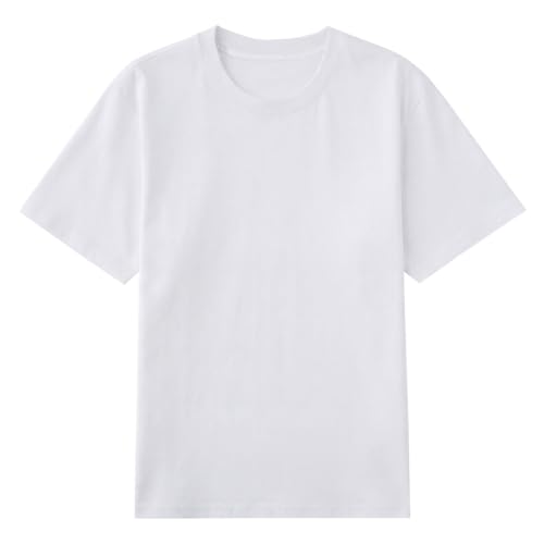 Image of melookii Boys White T Shirts Girls Short Sleeve Casual Top, Age 3-4 Years
