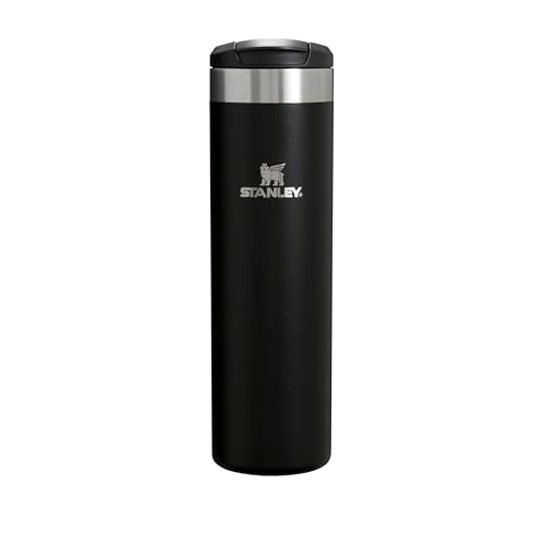 STANLEY Aerolight Transit Termo Cafe para Llevar 0.6L - Mantiene el Calor Durante 8 Horas - Compatible con Soporte para Coche - Taza Café Antifugas - Apta Para Lavavajillas - Black 2.0
