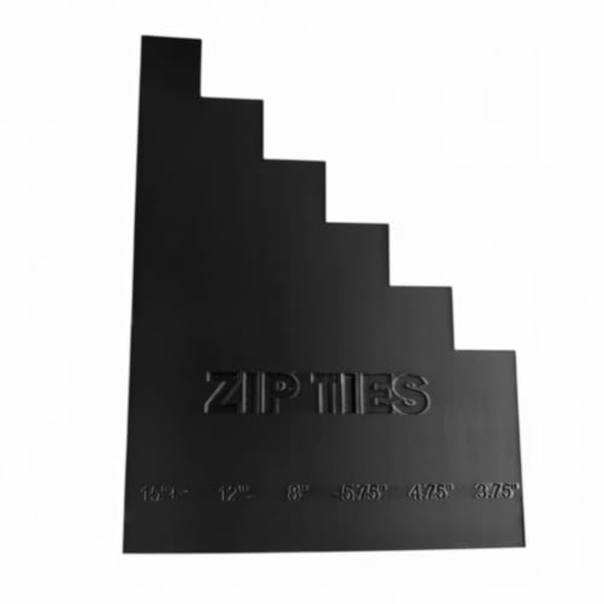 Quick Access Zip Tie Organizer Stepped Holder, Wall Mount