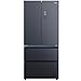 Midea Insta Fit Master American Fridge Freezer - Midnight Glass - E Rated