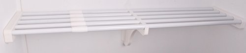 Ez Shelf Diy Expandable Shelf Only (No Hanging Rod) - 28” - 48” - White - Mounts To 2 Sidewalls - Easy To Install-Strong- Closet Wire Shelving Alternative (Ezs-Sw48) #TOP1