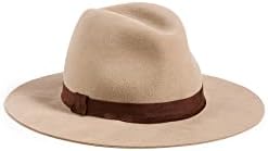 Hat Attack Women's Packable Travel Fedora, Fawn, Tan, Brown, One Size