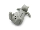 Silicone Tea Infuser, Tea Strainer for Loose Leaf, Max Temp. 446℉, BPA-free (gray cat)