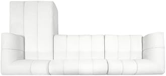 122" Modern L-Shaped Sectional Sofa with High-Density Fully Compressed Sponge and Chaise Lounge,2-Piece Set,Fully Assembled Right Hand Facing, Perfect for Living Room,Lounge (Beige_94)