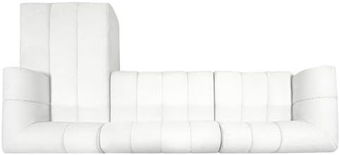 122" Modern L-Shaped Sectional Sofa with High-Density Fully Compressed Sponge and Chaise Lounge,2-Piece Set,Fully Assembled Right Hand Facing, Perfect for Living Room,Lounge (Beige_94)