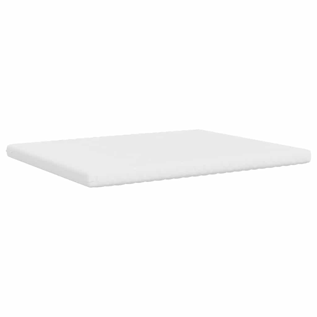 Materac piankowy biały 160 x 220 cm, 7-strefowy stopień twardości 20 ILD, z pokrowcem w kolorze brzoskwiniowo-różowym, oddychający, ergonomiczny, do podwójnego łóżka, sypialni i stelaża
