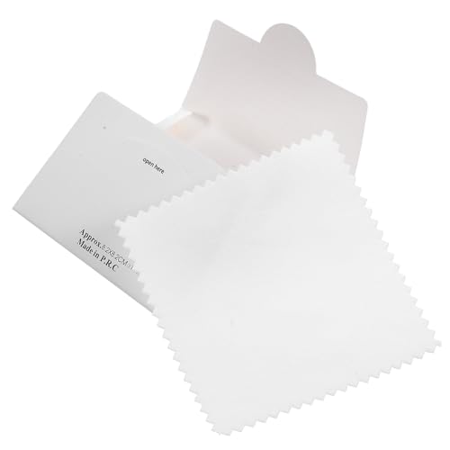 Ipetboom 12 Paños de Limpieza de Gafas de Gamuza 8x8 Cm, Suaves y Flexibles, Color Blanco, para Limpieza de Lentes, Pantallas de Teléfono y Dispositivos Electrónicos, Uso Personal