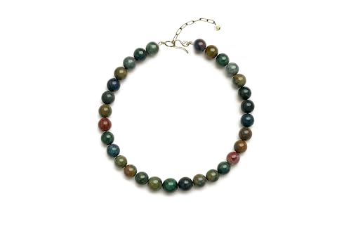 Bijoux superposés pour femmes : le ras du cou en jaspe