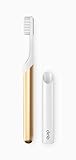 Gold Quip Electric Toothbrush - Gold Metal - Electric Brush and Travel Cover Mount - Frustration Free Packaging