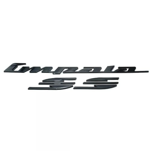 Image of Rear Quarter Panel Emblem Badge Replacement for 1994 1995 1996 Impala Ss 2Pcs (Gloss Black)
