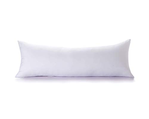 Acanva Fluffy Bed Sleeping Side Sleeper Body Pillow Insert Long 20 x 60 White
