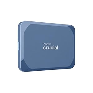 Crucial X10 4TB Externe SSD Festplatte, bis zu 2.100MB/s, USB-C 3.2 Gen2, IP65 Wasser- und Staubgeschützt, Portable SSD für Mac, PC, Smartphone und Spielkonsole, Blau matt - CT4000X10SSD9-02