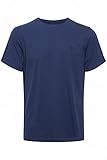 Blend BHDinton Tee Crew Herren T-Shirt Kurzarm Shirt Basic mit Bruststickerei Logo-Stickerei Hochwertige Baumwoll-Qualität Rundhals-Ausschnitt Casual Fit, Größe:XL, Farbe:Dress Blues (194024)