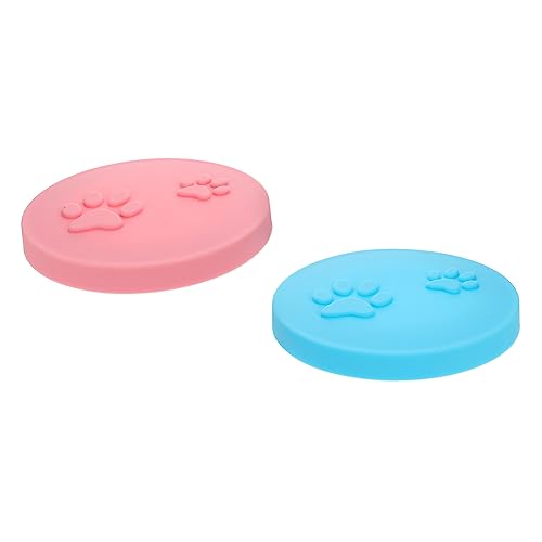LIOOBO 2pcs Silicone Can Lids for Cat Food Pet Can Sealing Lid Easy to Open Fresh Pet Supply