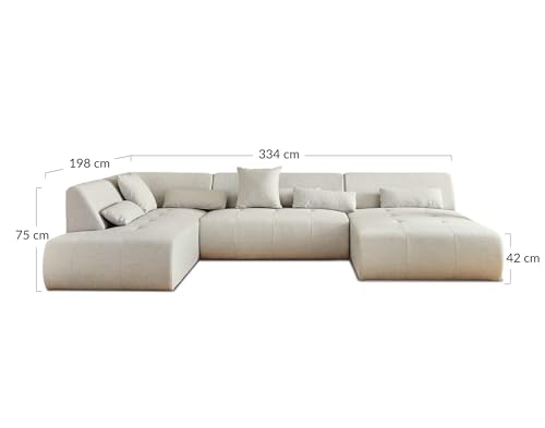 Canapé panoramique d’angle Onyx XXL 7 places Lisa Design