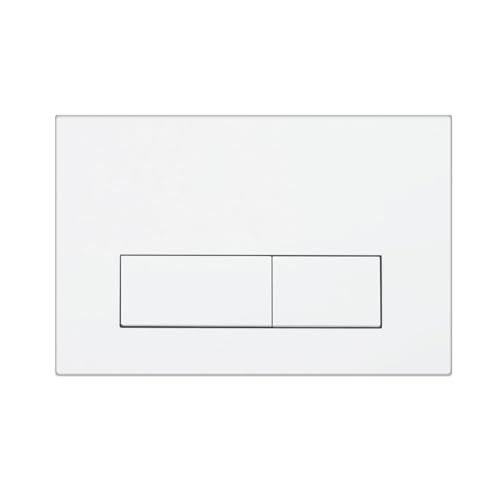 Mendorio Plaque de Commande WC, Compatible avec Geberit Sigma, UP300 et UP320, avec Double Chasse, Équipée d'un Set de Leviers de Chasse et d'un Cadre d'Installation,...